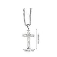 thumbnail image 3 of NWOKYZGH Cross Necklace Vintage Viking Irish Knot Pendant Stainless Jewelry Christmas Gift for Men Women Silver Color, 3 of 6