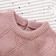 thumbnail image 3 of 0-18M Autumn Winter Baby Romper Newborn Solid Crew Neck Full Sleeve Knit Jumpsuits Outfits Spring Infant Toddler Boys Girls Wear, 3 of 6