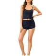 thumbnail image 2 of Unique Bargains Women's Pajama Spaghetti Strap Cami Shorts Lounge Sleepwear Sets, 2 of 5