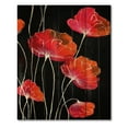thumbnail image 3 of Designart 'Abstract Red Flower Detail On Black Background II' Traditional Print on Natural Pine Wood, 3 of 5