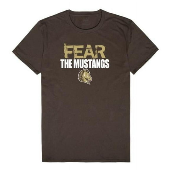 W Republic 518-674-BRN-04 Southwest Minnesota State University Mustangs Fear College T-Shirt, Brown - Extra Large