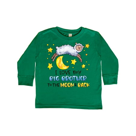 

Inktastic I Love my Big Brother to the Moon and Back Cute Sheep Gift Toddler Boy or Toddler Girl Long Sleeve T-Shirt