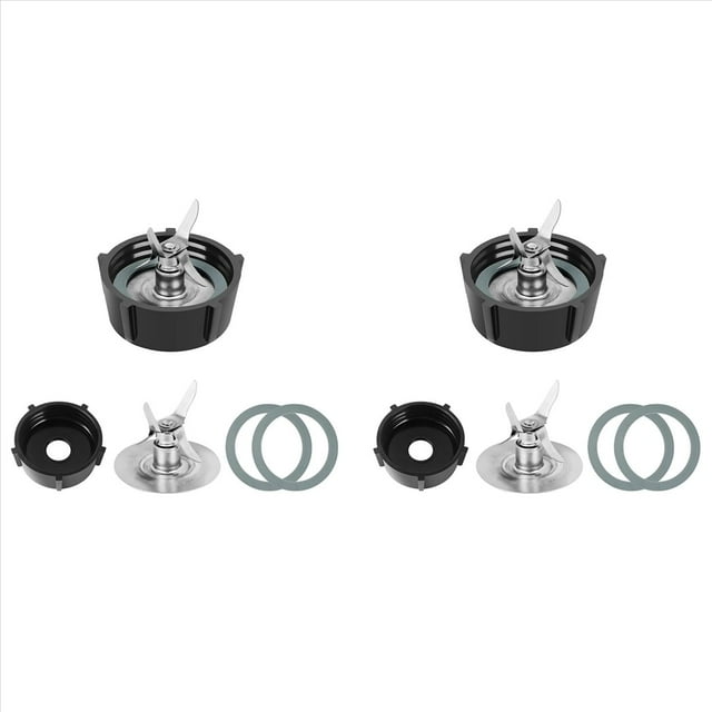 for Osterizer Blender Blades with Blender Jar Bottom & 4 Point Blade 4961 & 4 Pcs O Ring Rubber Seal Gasket,2 x 4-blade stirring blade 2 x base 4 x seals