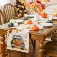 thumbnail image 5 of Fall Table Runner, Pumpkin Pickup Truck Buffalo Plaid Dining Decoration, 13x72 inch, Polyester, 5 of 7