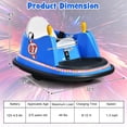 thumbnail image 4 of Infans 12V Vehicle 360° Spin Race Toy Kids Ride On Bumper Car w/ Remote Control Blue, 4 of 7
