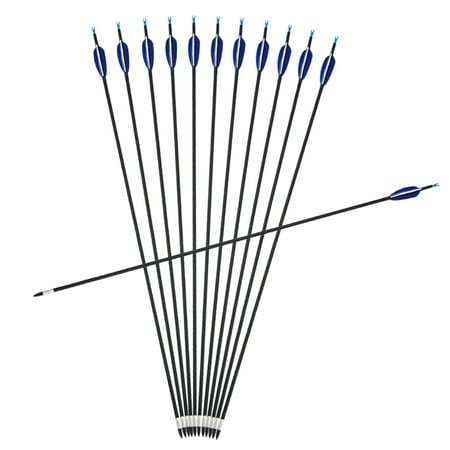 SHARROW Archery 31 5.2 mm Carbon Arrows with 3 Parabolic Real Feather Spine 700 12 Pack