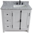 thumbnail image 6 of Plantation Solid Wood Single Vanity with Right Rectangle Sink in White/Ash, 6 of 9