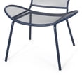 thumbnail image 3 of Kreighton Modern Outdoor Iron Club Chair, Set of 2, Matte Navy Blue, 3 of 8