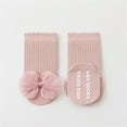 thumbnail image 3 of Girls Cotton Knee Socks with Not Slip Bottom & Lovely Lace Bowknot Learn to Walk Socks Not Skid Socks for Ages 1 to 5, 3 of 9