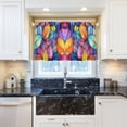 thumbnail image 5 of Yayeee Kitchen Curtains Tier Pair Light Filtering 27"x36" Rod Pocket Short Cafe Window Panel, Colorful Leaves, 5 of 7
