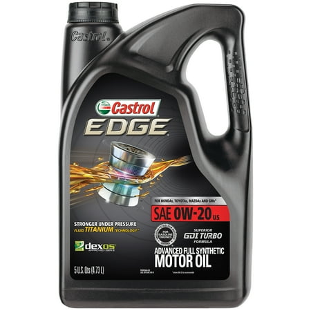 Castrol EDGE 0W-20 Advanced Full Synthetic Motor Oil, 5