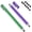 Purple+Green, variant on MEKO Stylus Pens for Touch Screens, 2-Pack Touch Pen Tablets Smartphone Styluses with 10 Replaceable Tips