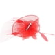 thumbnail image 3 of Sombrero de novia Ticfox velo de gasa nupcial boda jaula de pájaros tocado pluma pelo accesorio Rojo 60_x_180_cm, 3 of 8