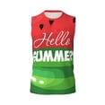 thumbnail image 4 of Yiaed Watermelon Hello Summer Print Men's Singlet Vests Summer Running Muscle Tank Tops Gym Undershirt Round Neck Sleeveless for man, 4 of 5