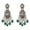Green, variant on Indian Jewellery Traditional Crystal Kundan Faux Pearl Charms Bridal Dangle Earrings Set for Women, Black