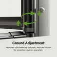 thumbnail image 6 of Leumius Pivot Shower Doors, 33" W x 72" H Semi-Frameless Design,1/4" Thick SGCC Tempered Glass,Reversible Installation,Matte Black, 6 of 8