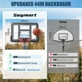 thumbnail image 5 of Portable Basketball Hoop Outdoor System for Kids and Adults, 4.9-10FT Height Adjustable Basketball Goal System with 44inch Shatterproof Backboard, Segmart Basketball Hoop with Large Base for Backyard, 5 of 10