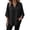 *Black, variant on ClodeEU Women's Collar V Neck Batwing 3/4 Dolman Sleeve Blouse,Solid Curved Hem Casual Loose Shirt Top Black,Women's Plus L