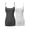 Charcoal/White, variant on JYB CO 2 Pack Women's & Juniors Basic Solid Adjustable Spaghetti Strap Long Camisole Layer Tank Top Size S – 3XL