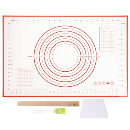 

NUOLUX 1 Set Rolling Dough Pastry Rollers Dough Scraper Mat Cake Baking Tools