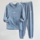 thumbnail image 3 of Conjunto de Pijama de lana Coral para hombre y mujer, ropa de dormir gruesa, holgada, suave y cálida, para el hogar, Invierno, 3 of 4