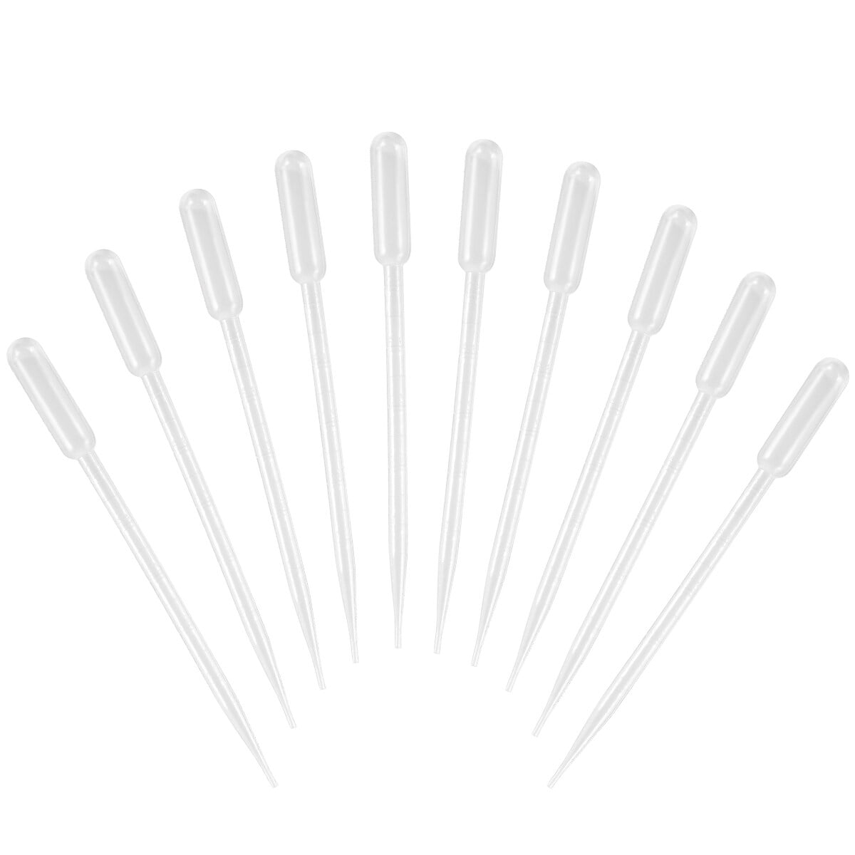 Hemoton UEETEK 100pcs 5ML Plastic Transfer Pipette Washable Pasteur