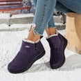 thumbnail image 4 of DeHolifer Boots for Women Plus-Size Fleece-Lined Thick-Soled Warm Comfortable Snow Boots with Zipper, 4 of 8