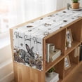 thumbnail image 6 of Table Runners 90 Inches Long Dress Scarves, Rabbits Pine Cone Farmhouse Coffee/Dining/Kitchen Table Runner for Living Room, Sweet Home Texture Farmhouse Grey Wooden 13x90 Inch, 6 of 9