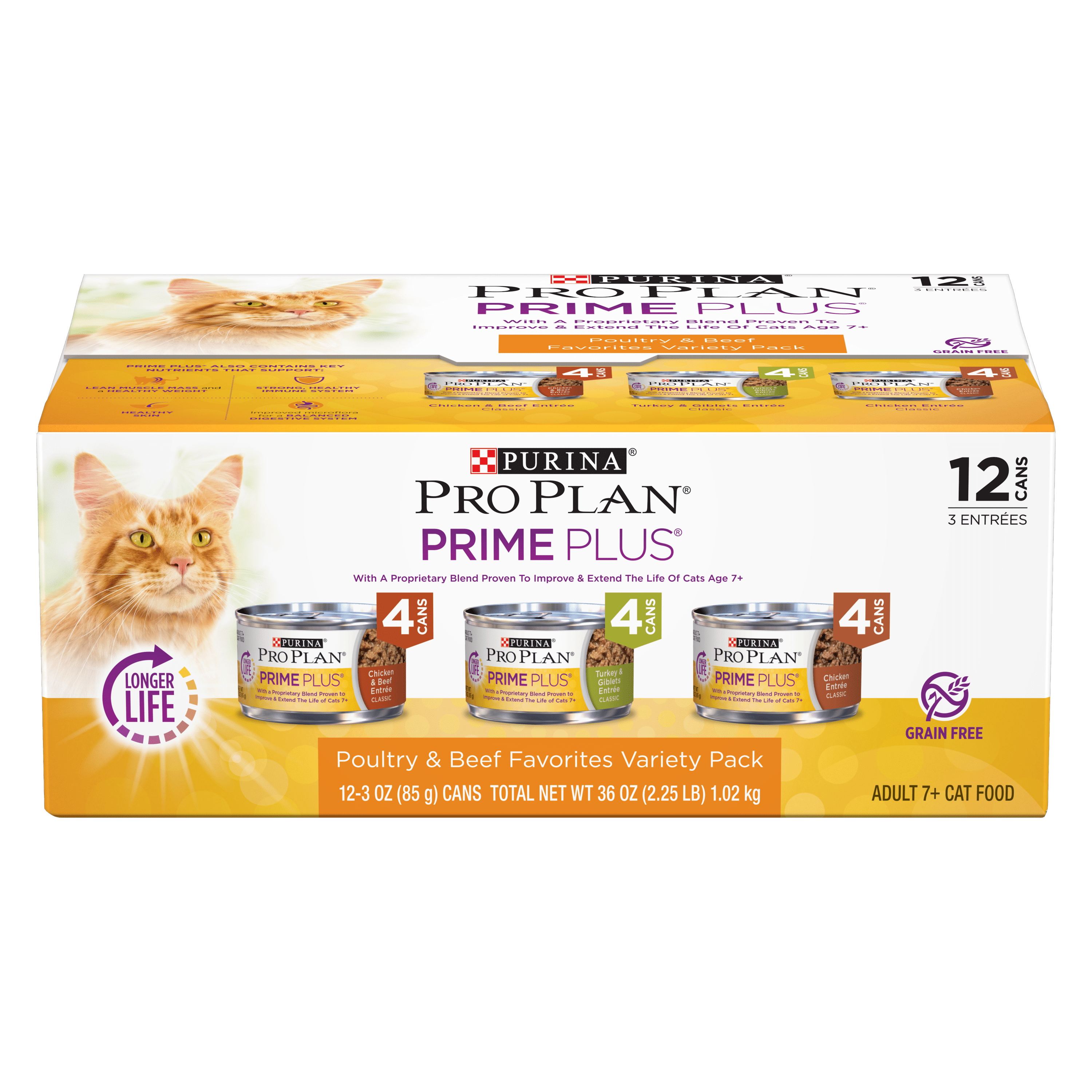 Purina Pro Plan PRIME PLUS Real Poultry & Beef Adult 7+ Wet Cat Food