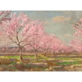 thumbnail image 2 of Onderdonk, Julian 24x19 Gold Ornate Wood Framed with Double Matting Museum Art Print Titled - Peach orchard on Mavericks farm, 2 of 4