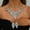 Silver, variant on TAZAG European and American style exaggerated retro style exquisite design necklace and earrings set suitable for banquets, wedding banquets and parties