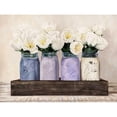 thumbnail image 3 of Thomlinson, Jenny 14x12 Black Modern Framed Museum Art Print Titled - Tulips in Mason Jars, 3 of 5