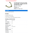 thumbnail image 2 of Front Right Upper Control Arm and Ball Joint Assembly - Compatible with 2009 - 2020 GMC Savana 4500 2010 2011 2012 2013 2014 2015 2016 2017 2018 2019, 2 of 2