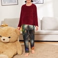 thumbnail image 6 of Wukai Colorful Flower Meditating Hamster Print Teenagers' Pajama Pant Sleep Pajama Lounge Pant PJ Bottoms with Pockets and Button Fly(Available in Big & Tall)-Small, 6 of 6