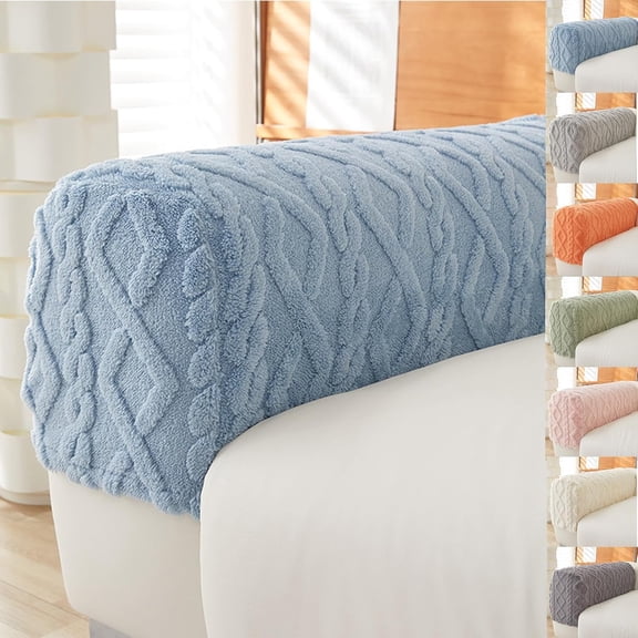 ATJIA Couch Arm Covers Set of 2 Arm Chair Covers Stretch Sofa Armrest Protectors with Non-Slip Grip for Recliner/Loveseat/Sectional