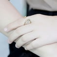 thumbnail image 6 of IP Gold(Ion Plating) Stainless Steel Ring with Top Grade Crystal in Clear for Women Clear Stone Color Style TK3710 Size 9, 6 of 6