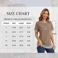thumbnail image 2 of SHIBEVER Womens Tops T Shirts for Summer Clothes Short Sleeve Ladies Casual Crew Neck Blouses Tee Colorblock Brown Clothing Pullover 2XL, 2 of 7