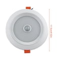 thumbnail image 4 of Matsuzay Luz de noche PIR LED Infrarrojo automático Lámpara empotrada en el techo AC85-265V Foco Iluminación de la habitación Pasillo Downlight Hotel Iluminación y accesorios Luz calida 7W Matsuzay HA011560-02B, 4 of 6