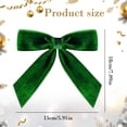 thumbnail image 2 of Green Vintage Velvet Christmas Bows, 5.9" x 7" Vintage Xmas Velvet Ribbon Bow, Xmas Tree Bow Decorations, Wreath Garland Decor Bows, Holiday Gift Wrapping Bow, DIY Crafts, Xmas Home Decor,Z2#Green, 2 of 4
