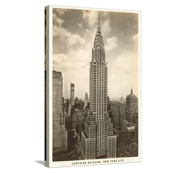 Art.com Chrysler Building, New York City Stretched Canvas Print Wall Art, 16" x 24"