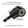 thumbnail image 3 of Newte 105 Degree Right Angle Drill Adapter Set, 1/4-inch Hex Shank, 4-in-1 Impact Socket Extension Kit with 360° Rotatable Bits, Black Chrome-Vanadium Steel, 3 of 9