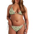 thumbnail image 5 of Yuyamidu Cactus Bikini Sets for Women Two Piece Loose Swimwear Tie Triangle Top Swimwear String Cheeky Bathing Suit for Women Size M, 5 of 6