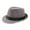 Dark Gray, variant on Washranp Fedora Straw Hat Solid Color Panama Wide Brim Sun Short Brim Panama Jazz Hat for Men Women