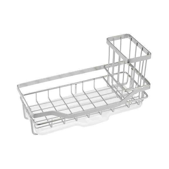 Vocoste Stainless Steel Sink Caddy Organizer Sink Caddy Sponge Holder Silver Tone