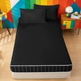 thumbnail image 4 of meiyoeat Black Checkered Grid Zipper Full Size Comforter Sets with Fitted Sheet and 2 Pillowcases For Kids,Modern Geometric Print Zipper Bedding Set For Adults,Black Reversible,4 Pieces, 4 of 7