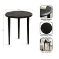 thumbnail image 6 of Kate and Laurel Tavares Modern Wooden Round Side Table, 18 x 18 x 20, Black, Solid Wood Accent End Table with Textured Top and Faceted Edge for Use as Indoor Plant Stand or Living Room Decor Piece, 6 of 10