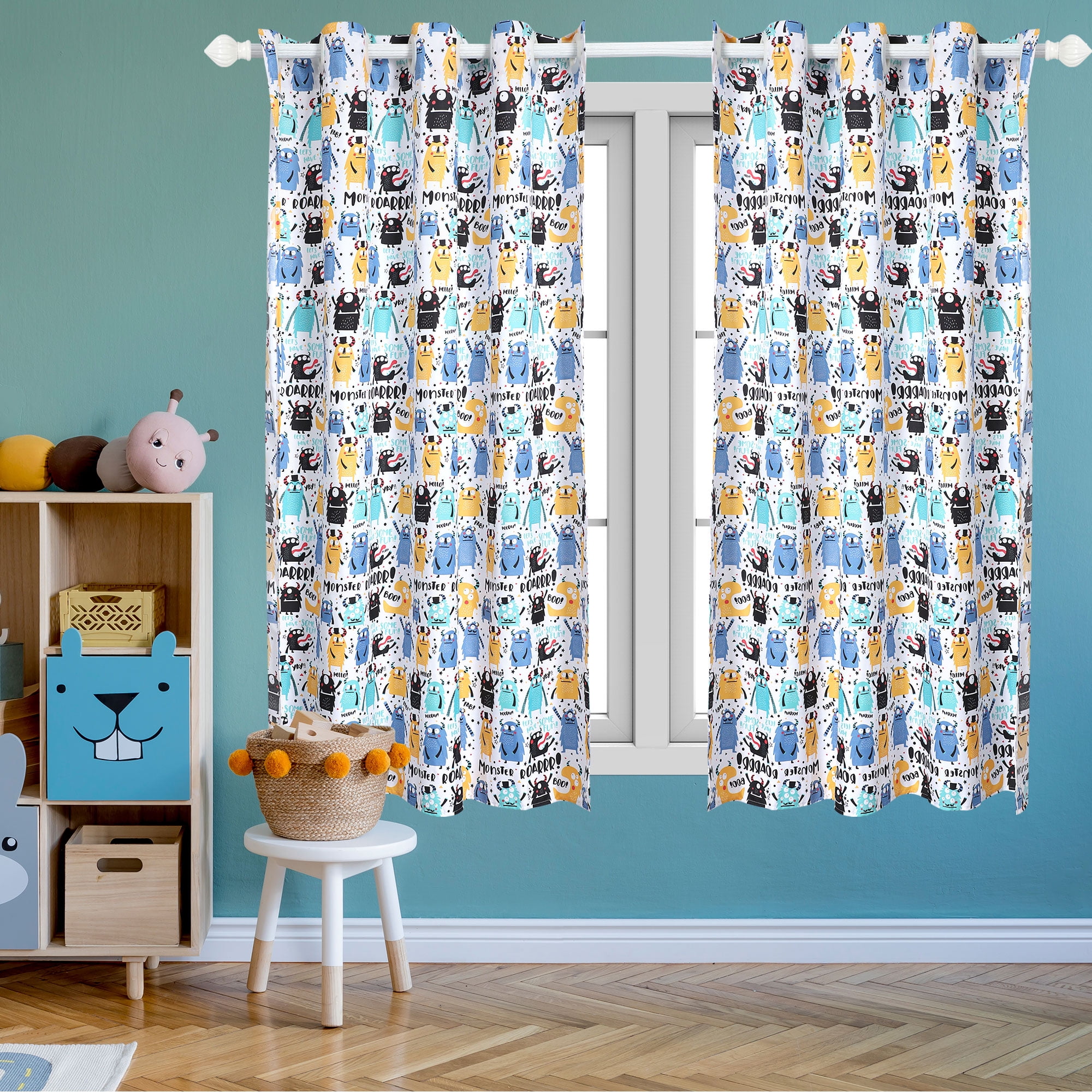 Cute Rocks Looked At 3D Curtain Blockout Photo Print Curtains Fabric kIds Window