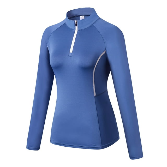 Jumpingount Ropa interior térmica para mujer, ropa interior cálida para mantener el calor, invierno, otoño, manga larga, Color sólido, secado Prendas para la parte del cuerpo Azul claro L