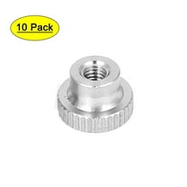 Unique Bargains 10 Pcs M4x12mm 304 Stainless Steel Leveling Knurled Thumb Nuts Fasteners