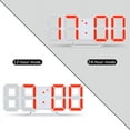 thumbnail image 4 of Korean ins Explosion Model 3D Digital Clock Simple and Stylish LED Electronic Clock Usb Plug-in Wall Stereo Clock,White Body-Red Word, 4 of 5